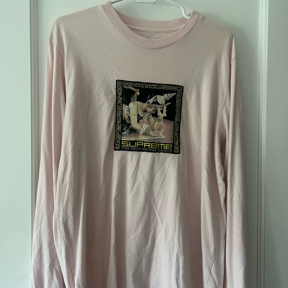 light pink supreme shirt